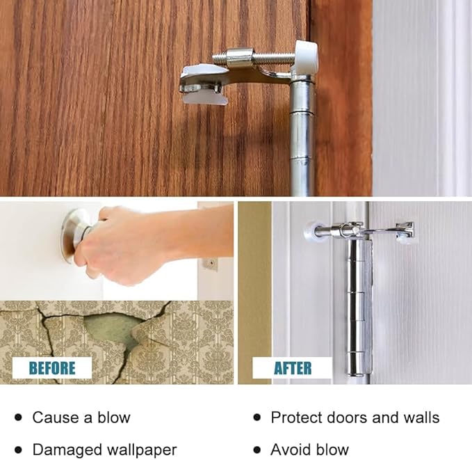 20 Pack Hinge Pin Brushed Nickel Door Stopper, Adjustable Heavy Duty Hinge Pin - Image 5