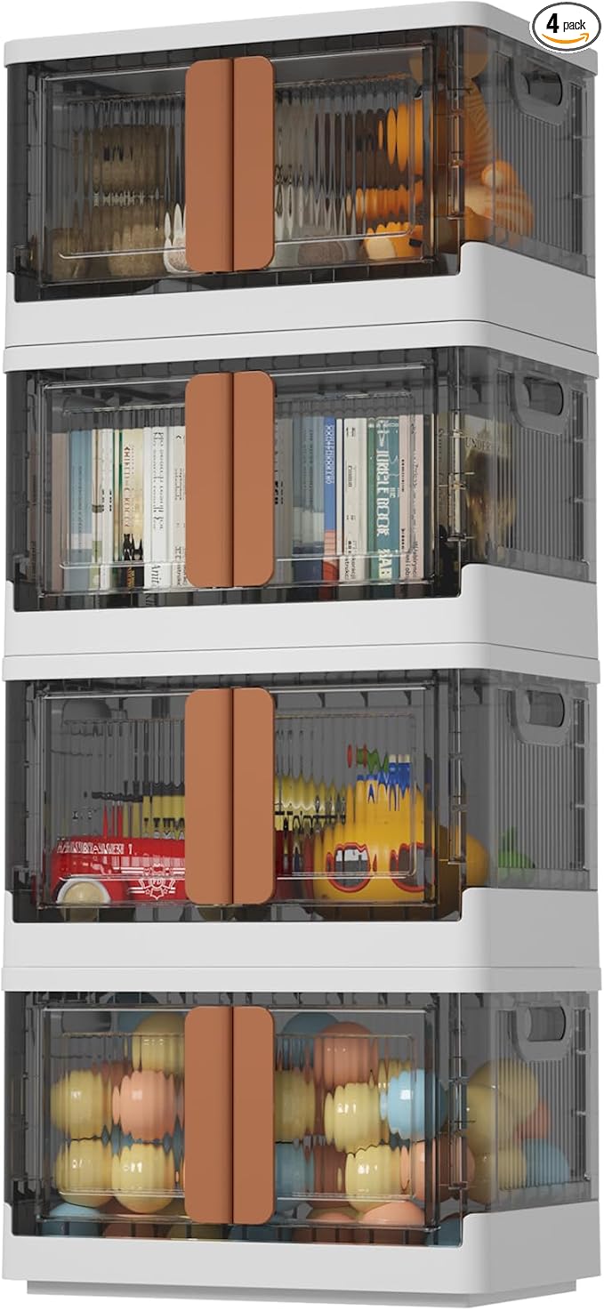 HAIXIN Plastic Storage Containers, Stackable Closet Organizers and Storage by HAIXIN