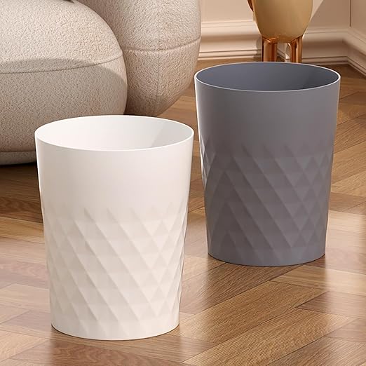 1.8 Gallon Small Trash Can 2 Pack Bathroom Garbage Can Waste Basket Recycling - Image 3