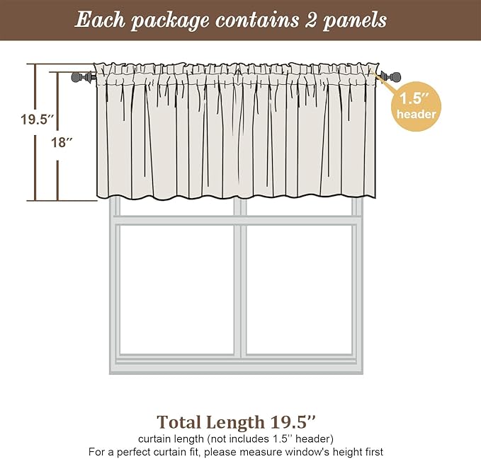 Chyhomenyc Sheer Cream Valances - Image 4