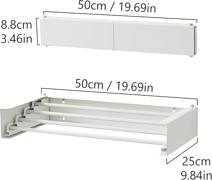Clothes Drying Rack, Laundry Hanger Dryer Rack, Wall Mounted Drying Rack - Image 3