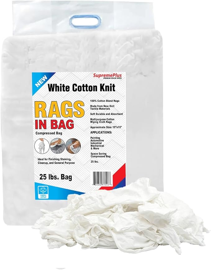 Premium White T-Shirt Cleaning Rags – White Cotton Rag - Image 2