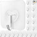 DGYB 20 Pcs Clear Adhesive Hooks by DGYB
