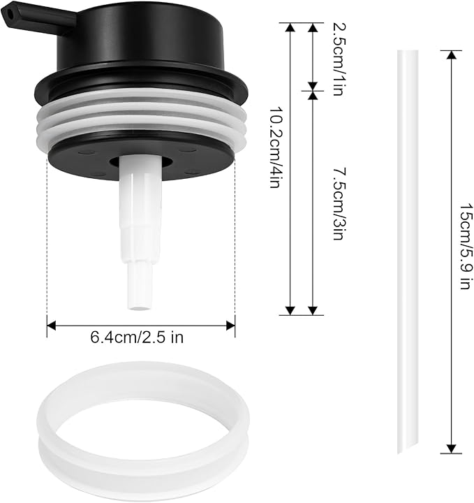 Liquid Soap Dispenser Pump 2pcsHead Replacement Spare Plastic Pump Bathroom - Image 3