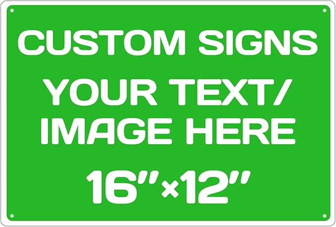 custom metal sign, Aluminum Weatherproof Metal Sign Multiple Sizes Custom by Repaly