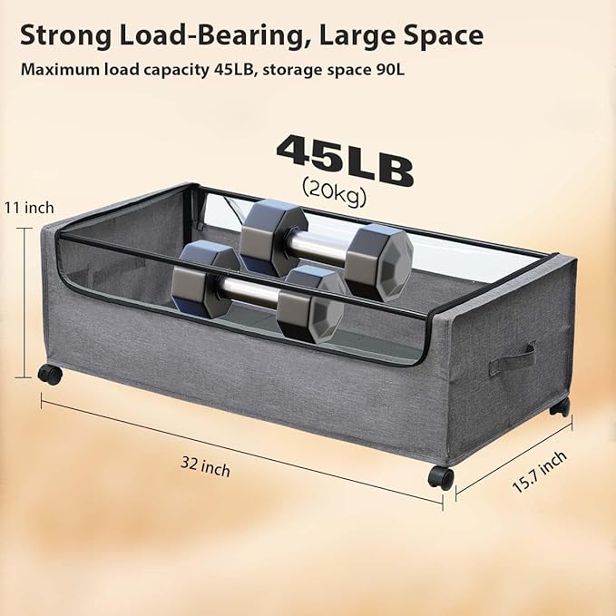 Under Bed Storage with Wheels, Under The Bed Storage Drawers On Wheels - Image 7