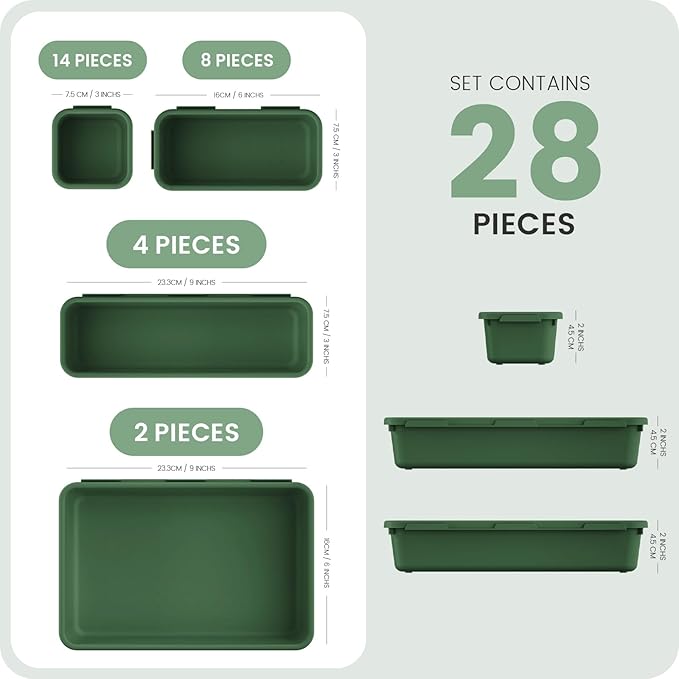 A-LuGei 【28PCS】 Drawer Organizer, Bathroom Organizers and Storage, Makeup - Image 6