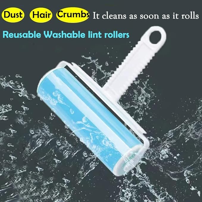 Travel Lint Roller 3 Pack, Washable Lint Roller Reusable Compact Pet Hair - Image 5
