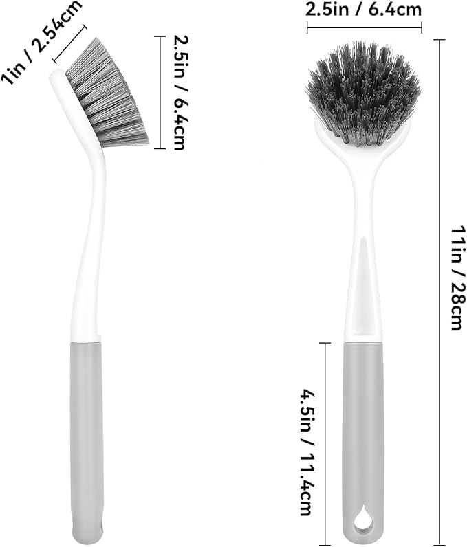 2 Pack Kitchen Scrub Brushes for Cleaning Dish Brush - Image 5