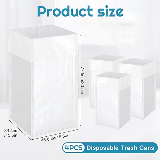 Rainmae 4PCS XL Size Disposable Trash Cans - Image 2