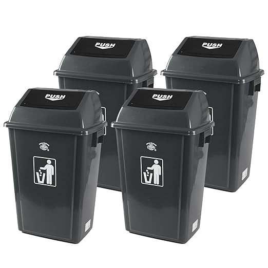 18 Gallon Grey Commercial Trash Can - Image 7