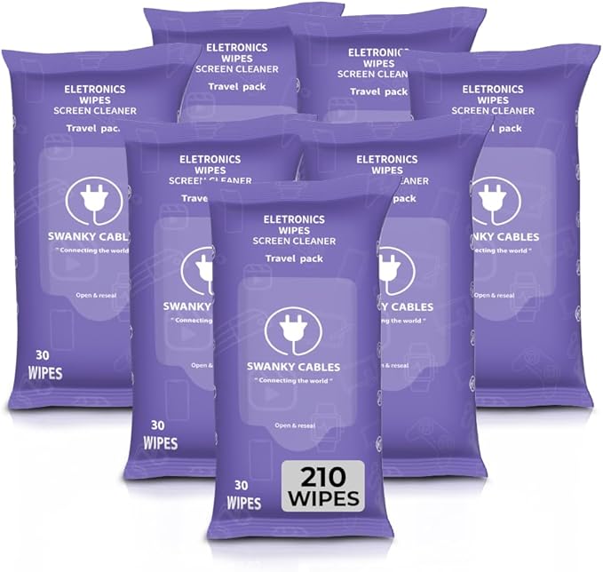 Screen Cleaner Wipes: Electronic Wipes by SWANKYCABLES