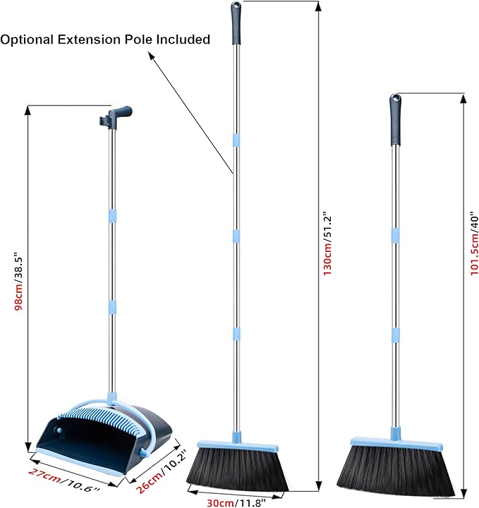 Broom and Dustpan Set for Home 2025 Indoor Outdoor Broom - Image 5