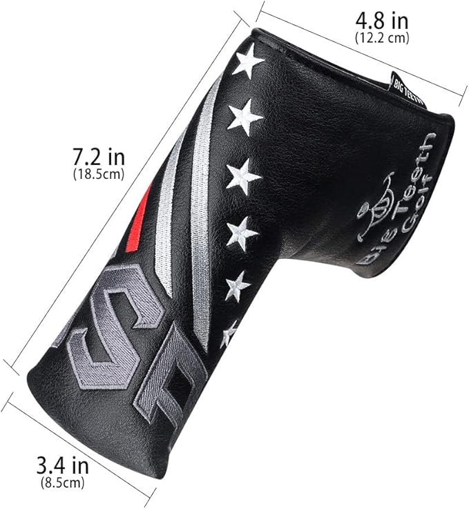 Big Teeth Golf Cover USA Stripe and Star Headcover Covers, Driver Fairway Wood - Image 3