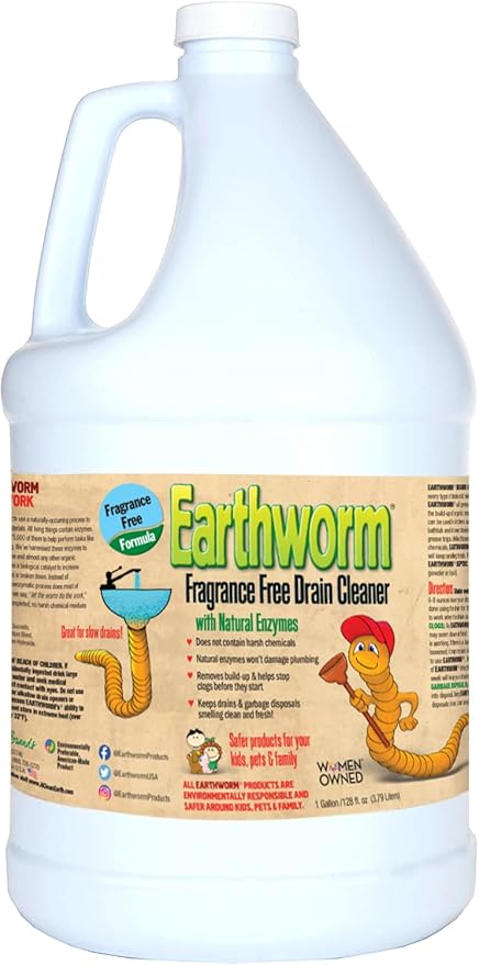 Earthworm Fragrance Free Drain Cleaner by Earthworm
