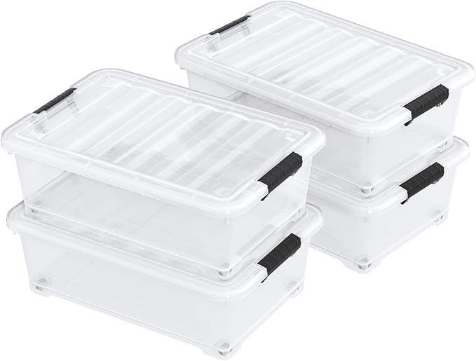 20 Quart Clear Plastic Under Bed Storage Bin - Image 7