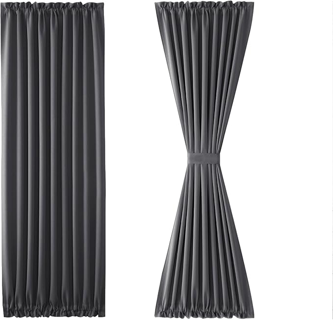 DWCN French Door Curtains – Rod Pocket Thermal Blackout Curtain - Image 7