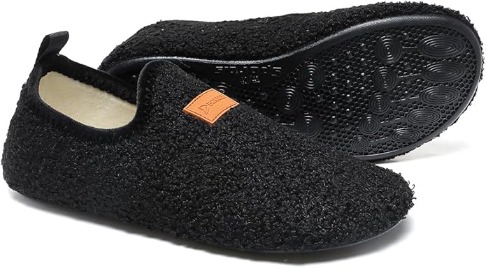 QZKDM Lightweight Slip on Grip Indoor House Slippers Barefoot Non Slip Home - Image 5