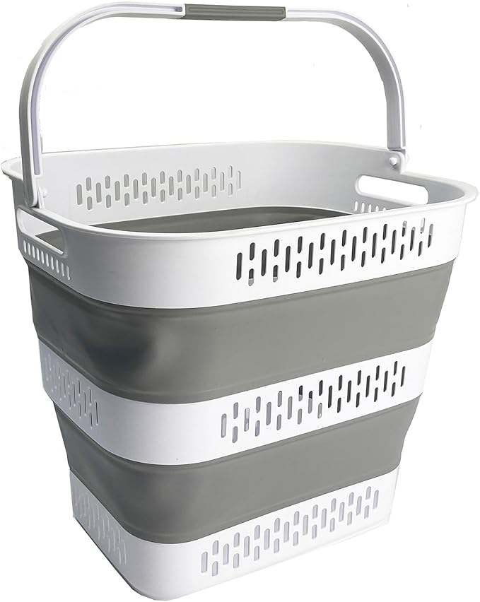 SAMMART 40L Collapsible Plastic Laundry Basket by SAMMART