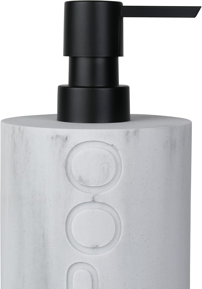 Matte White Shampoo Dispenser Modern Refillable Pump Bottle - Image 5