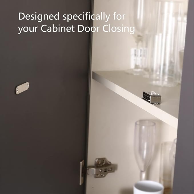 Mousike Cabinet Magnets 30lb Stainless Steel Magnetic Door Catch - Image 5