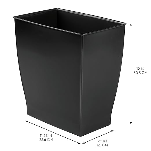 iDesign Small Rectangular Bathroom Trash Cans - Image 3
