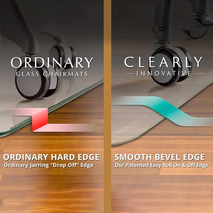 Exclusive Beveled Edge Glass Chair Mat - Image 2