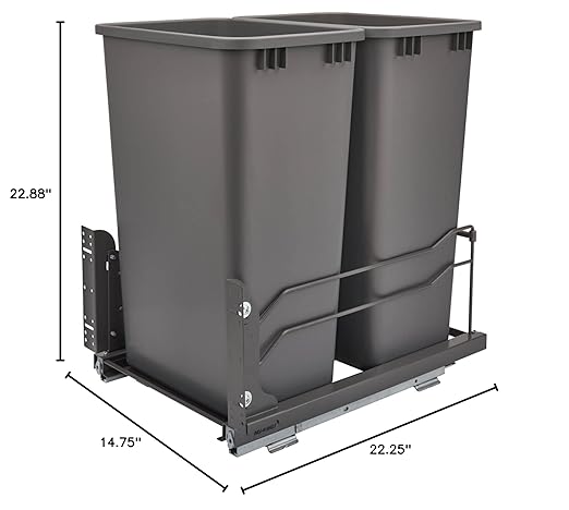 Rev-A-Shelf Pullout Dual Trash Cans - Image 10