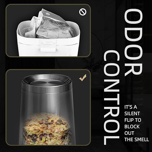 10 L/2.6Gallen, Swing Lid Trash Can, Brushed Stainless Steel Garbage Can - Image 3