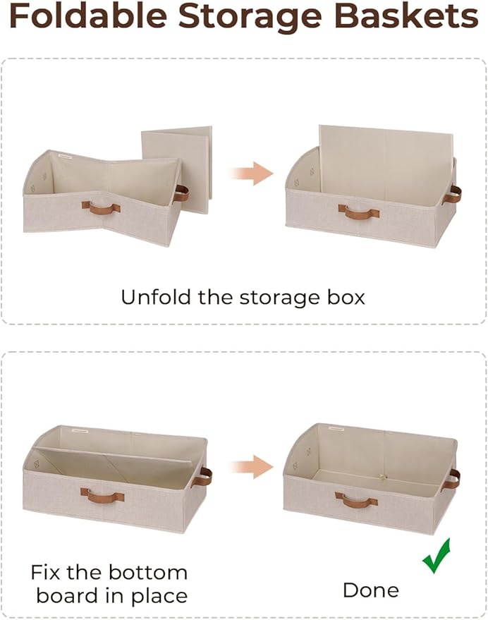 StorageWorks Closet Storage Bins, Trapezoid Organizer Box - Image 5