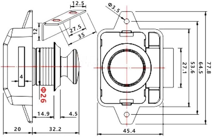 Encell Set of 5 Push Button Latch Cupboard - Image 3