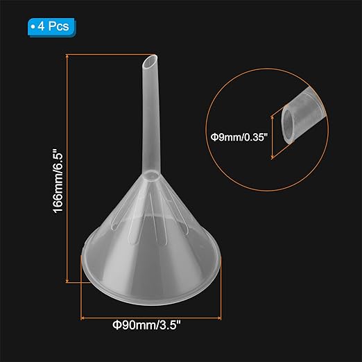 PATIKIL 3.5 Inch Clear Plastic Funnel - Image 2