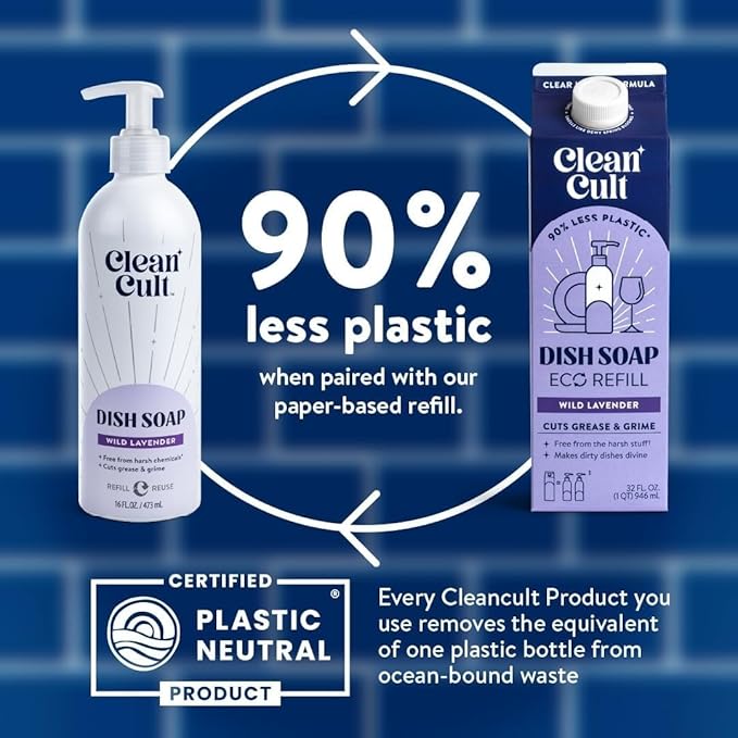 Bundle of Cleancult Dish Soap Liquid Refills Wild Lavender + Cleancult -Wild - Image 5