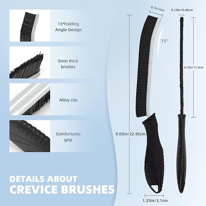 Hard Bristle Crevice Cleaning Brush-Thin Gap Scrub Brush, Small Cleaning Brush - Image 3