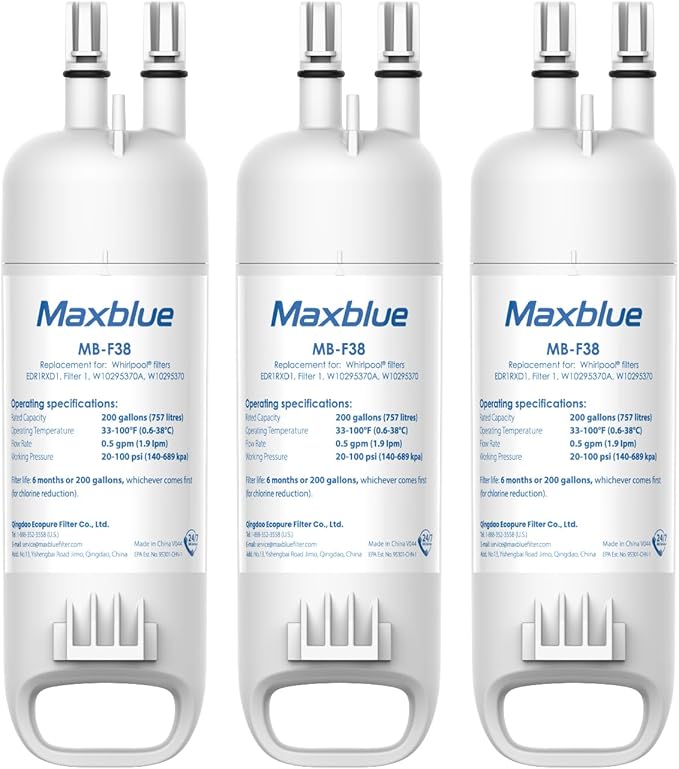 Maxblue W10295370A Replacement for Everydrop® Filter 1, Whirlpool® EDR1RXD1 by Maxblue