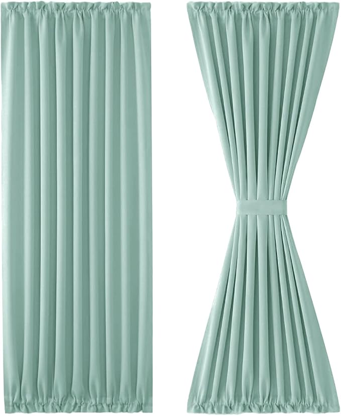 DWCN French Door Curtains – Rod Pocket Thermal Blackout Curtain - Image 7