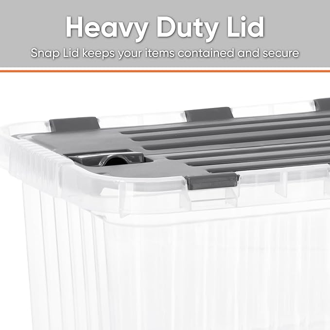 Superio Storage Bins with Lids, Stackable Totes, BPA Free, Odor Free, Organizer - Image 4