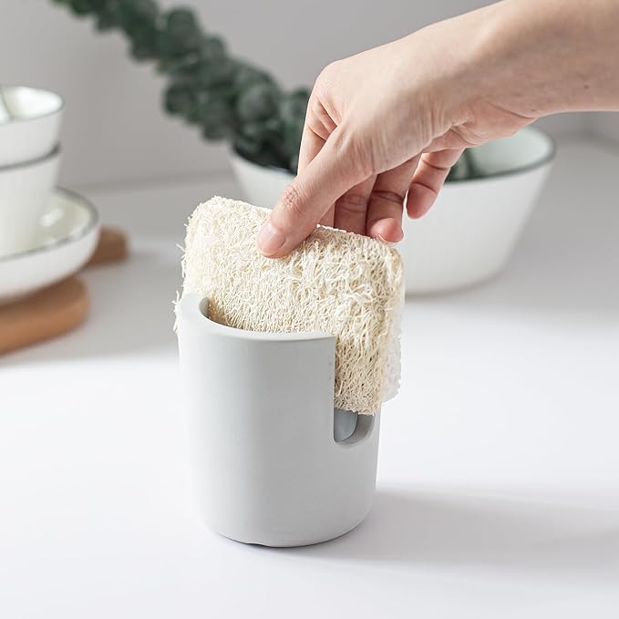 Selegna Diatomite Stone Sponge Caddy – Quick Drying Diatomaceous Earth Sink - Image 5
