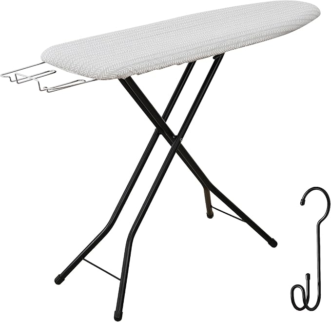 Ironing Board with Iron Rest, Iron Board with 3 Layers Extra Thick Cover by happhom