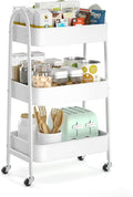EAGMAK 3 Tier Utility Rolling Cart, Metal Storage Cart by Eagmak