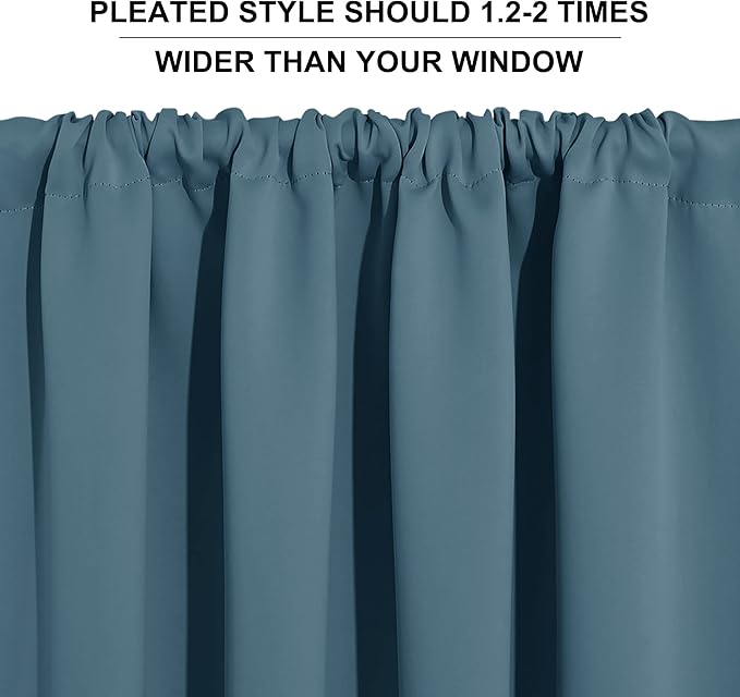 RYB HOME Blue Blackout Curtains - Image 6