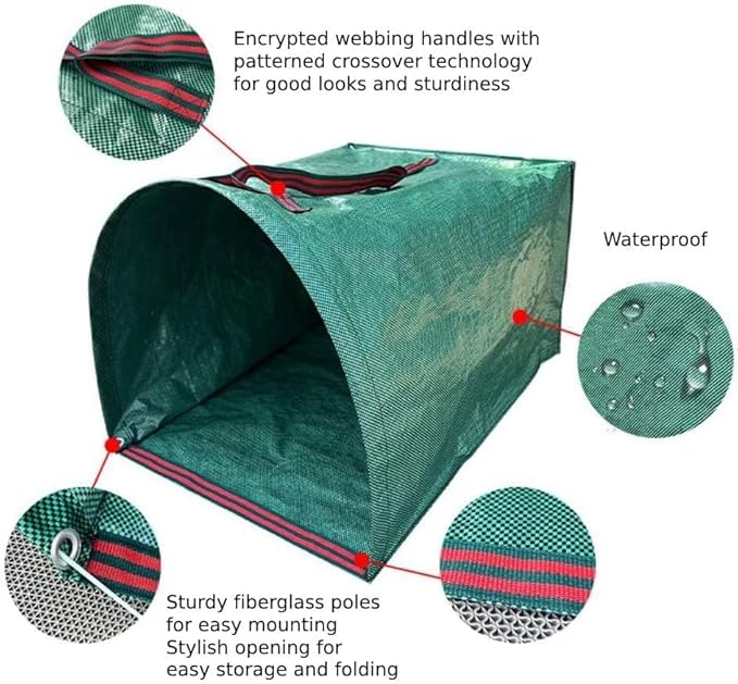 72 Gallon Yard Lawn Garden Bags, Large Standable Leaf Bags, Outdoor Garbage Can - Image 2