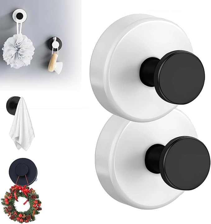 Suction Cup Hooks for Wreaths, 2025 New No Drill Suction Cup Hooks on Glass by ANYSENTHome