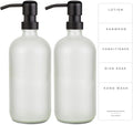 Emerson Essentials Glass Soap Bottle Dispensers, 2 Pack, Stainless-Steel Pumps by Emerson+Essentials