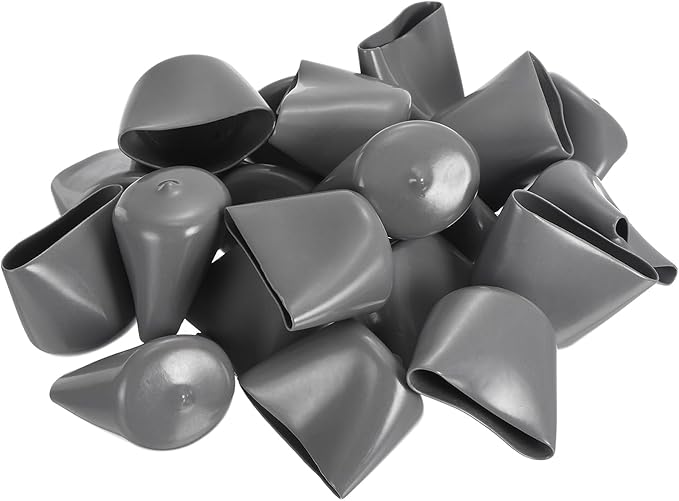 uxcell 20pcs Rubber End Caps 38mm ID Vinyl Cap Cover Screw Protectors Dark Grey - Image 4