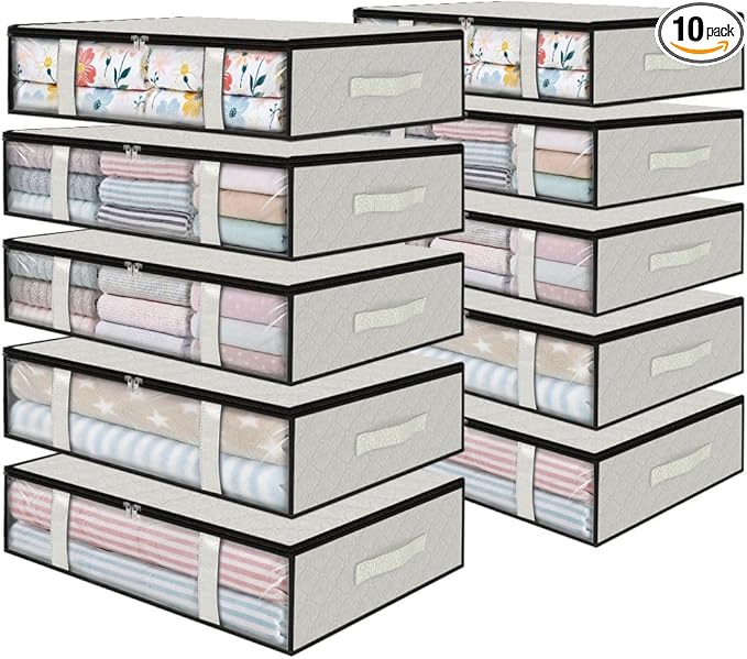 StorageRight Under Bed Storage Bins, Breathable Organizer by StorageRight