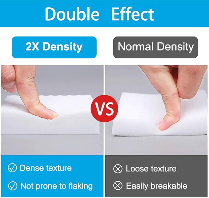 Magic Cleaning Erasers, Kitchen Sponge 10 Pack 2X Density Melamine Sponge Foam - Image 3