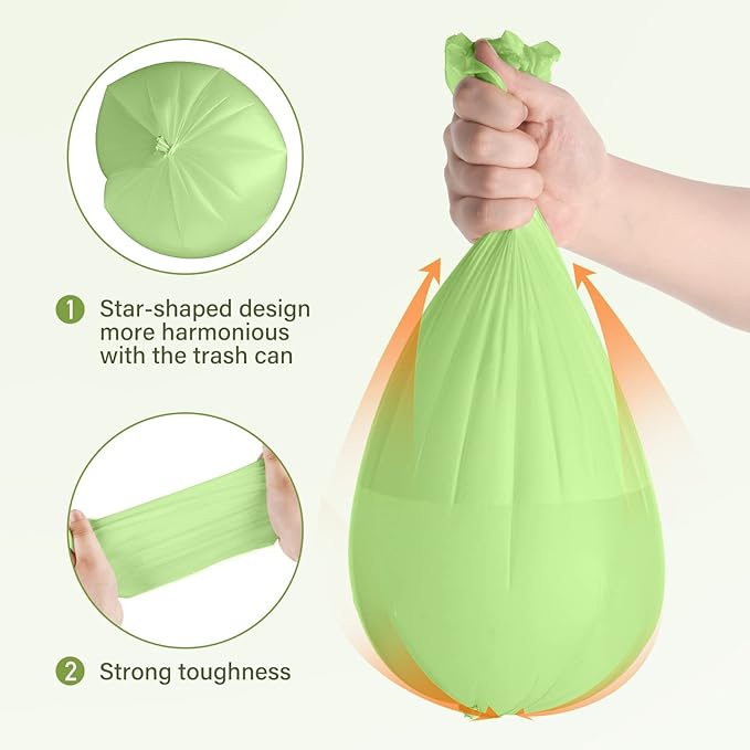 Compostable 8 Gallon Trash Bags Compost Small Garbage Bag Extra Thick 0.87 Mil - Image 2