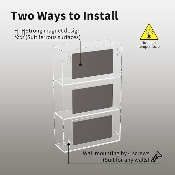 HIIMIEI Glove Holder for Wall Mount: Magnetic Gloves Box Holder, Acrylic - Image 7
