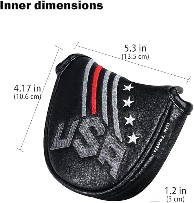 Big Teeth Golf Cover USA Stripe and Star Headcover Covers, Driver Fairway Wood - Image 2